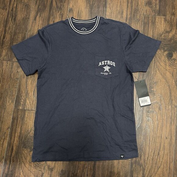 Houston Astros Top Line '47 Brand Stewart Tshirt Size Small Atlas Blue NWT - Picture 1 of 7